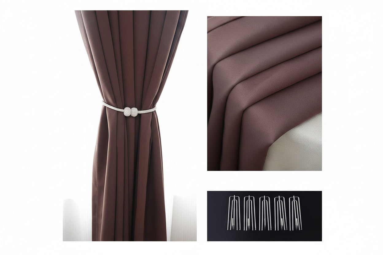 Nestfyhome 100% Blackout Soundproof Curtains for Bedroom – Luxury Modern Minimalist Drapes, Premium Sun Blocking & Room Darkening Window Panels for Living Room