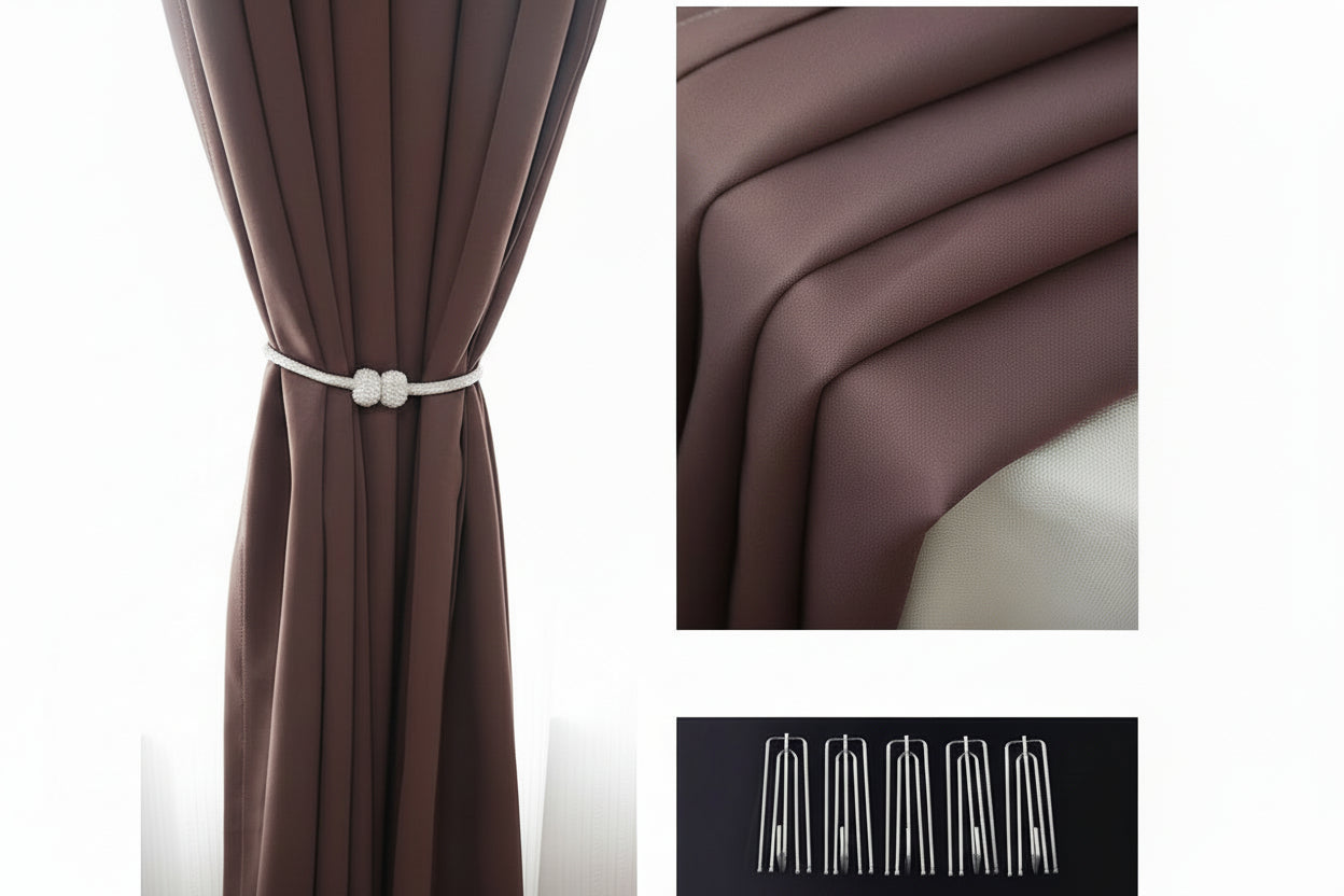 Nestfyhome 100% Blackout Soundproof Curtains for Bedroom – Luxury Modern Minimalist Drapes, Premium Sun Blocking & Room Darkening Window Panels for Living Room