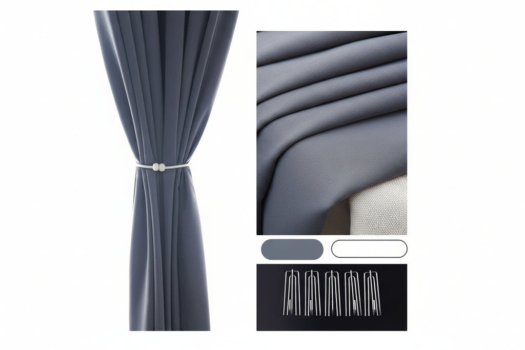 Nestfyhome 100% Blackout Soundproof Curtains for Bedroom – Luxury Modern Minimalist Drapes, Premium Sun Blocking & Room Darkening Window Panels for Living Room