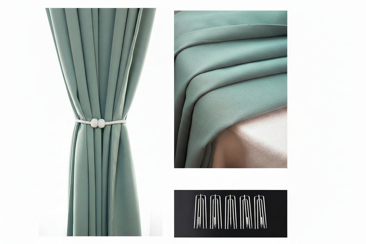 Nestfyhome 100% Blackout Soundproof Curtains for Bedroom – Luxury Modern Minimalist Drapes, Premium Sun Blocking & Room Darkening Window Panels for Living Room