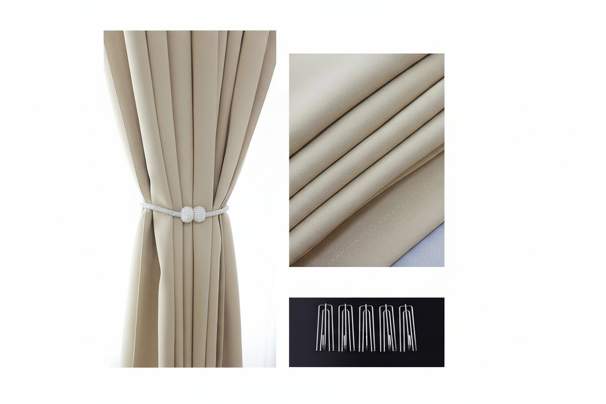 Nestfyhome 100% Blackout Soundproof Curtains for Bedroom – Luxury Modern Minimalist Drapes, Premium Sun Blocking & Room Darkening Window Panels for Living Room