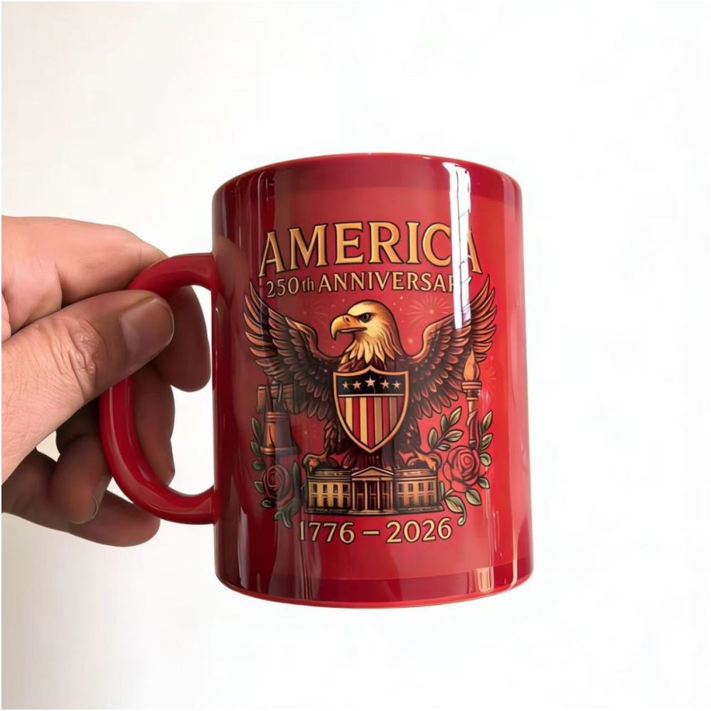 Nestfyhome Designer Ceramic Coffee Mug – Printed Drinkware with Colored Interior & Handle, Elegant Home Cup for Coffee, Milk & Tea