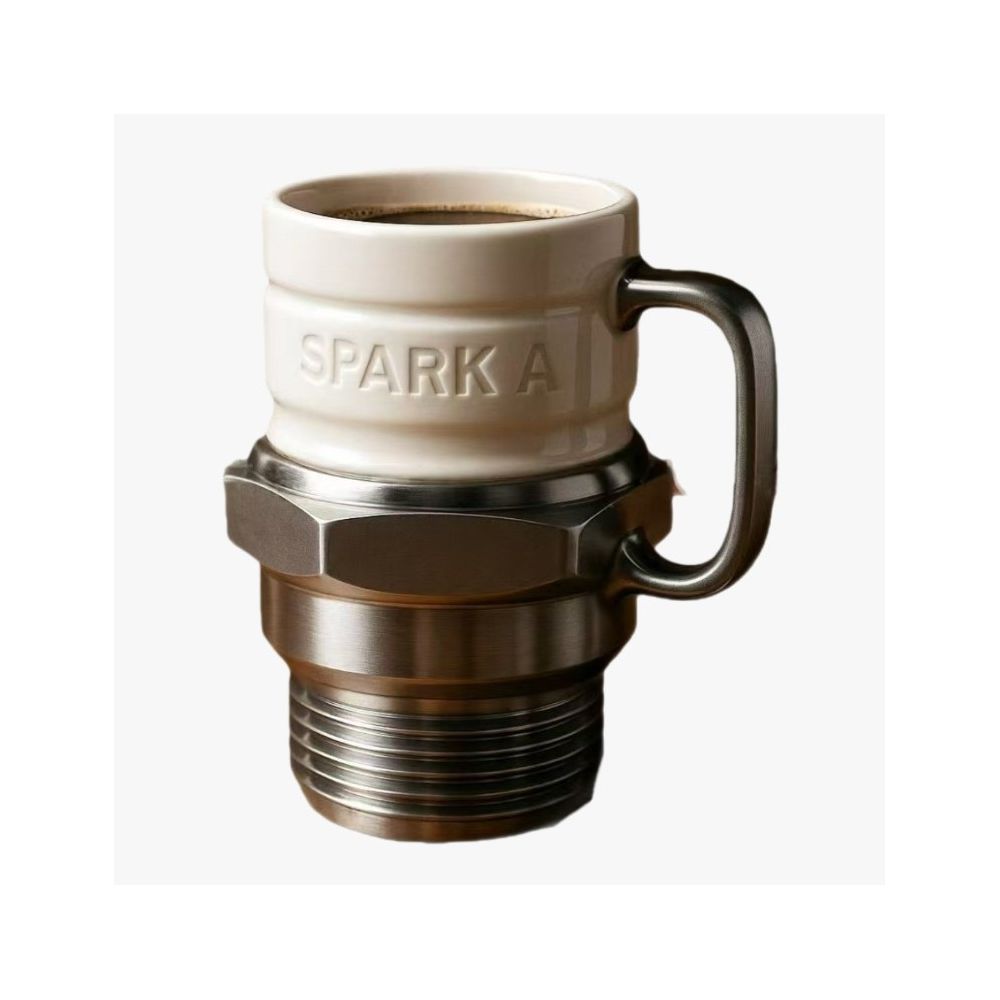 Nestfyhome mug V6 creative V8 resin stainless steel water cup Great White Shark mug