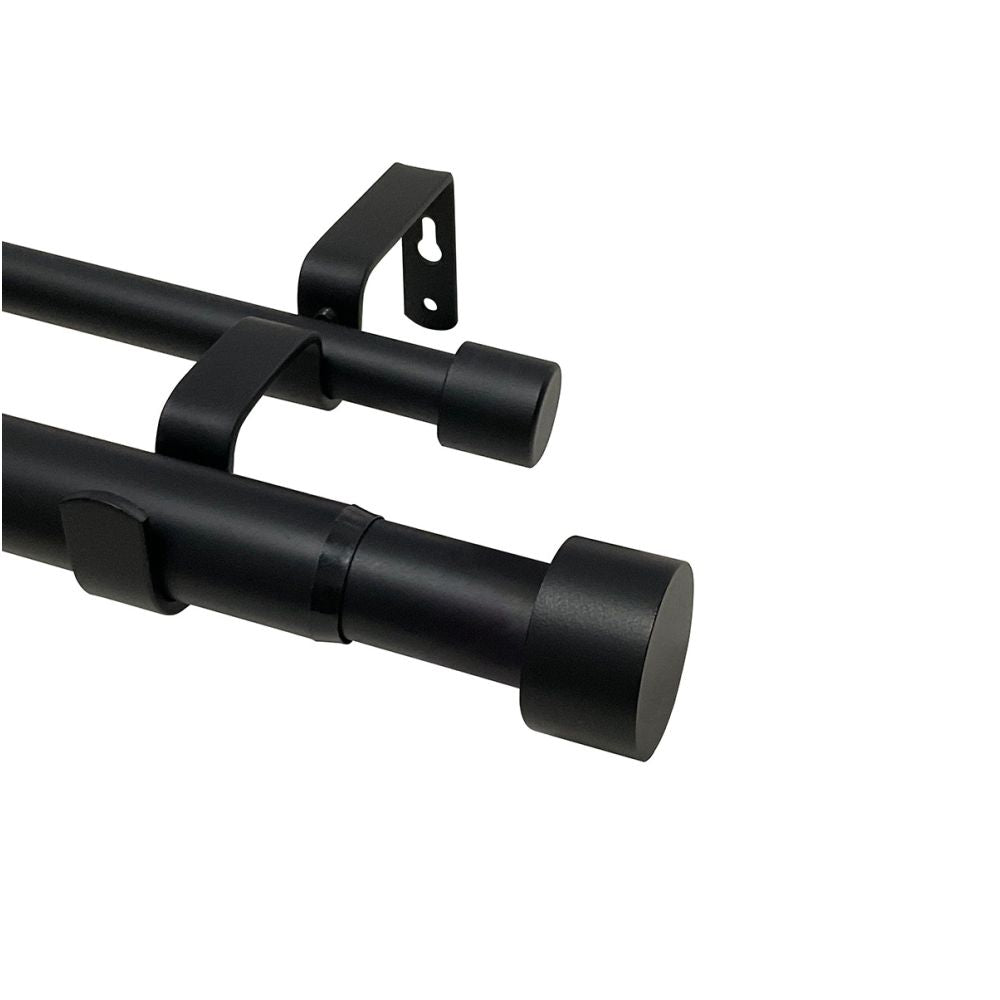 Cross border factory direct sales of double bar threaded telescopic metal curtain rods TEMU Amazon export individual packaging image 3