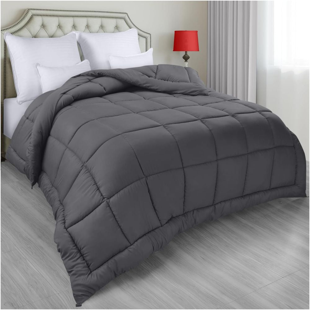 Nestfyhome Urban Loft Thick Quilt Insert – 100% Cotton Heavyweight All-Season White Comforter, Premium Industrial Style Bedding Duvet Inner for Bedroom & Homestay