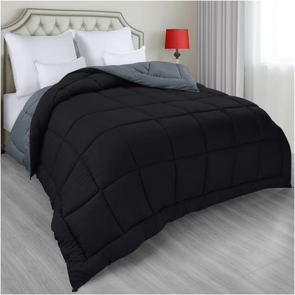 Nestfyhome Urban Loft Thick Quilt Insert – 100% Cotton Heavyweight All-Season White Comforter, Premium Industrial Style Bedding Duvet Inner for Bedroom & Homestay