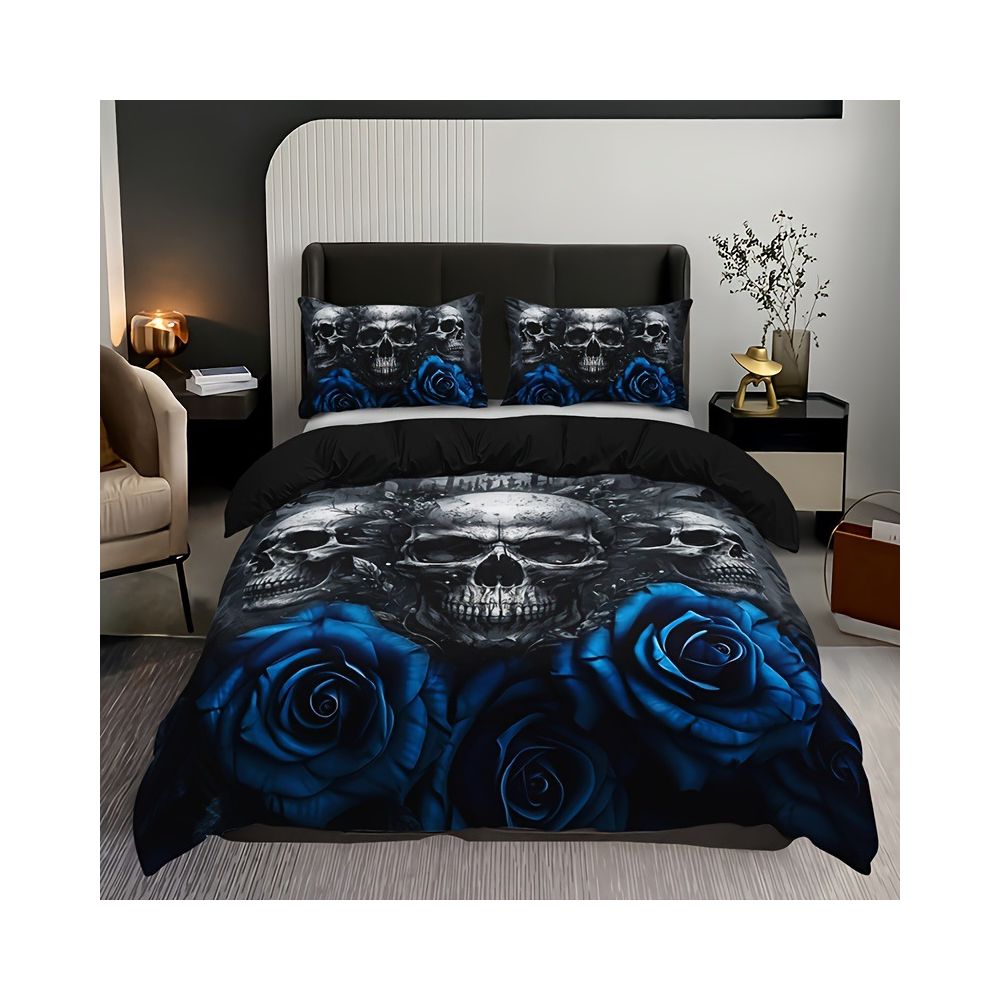 Nestfyhome Urban Loft Embroidered Duvet Cover Set – 3/4 Piece Bedding Set with Matching Pillowcases, Premium Industrial Style Bed Set for Bedroom & Homestay