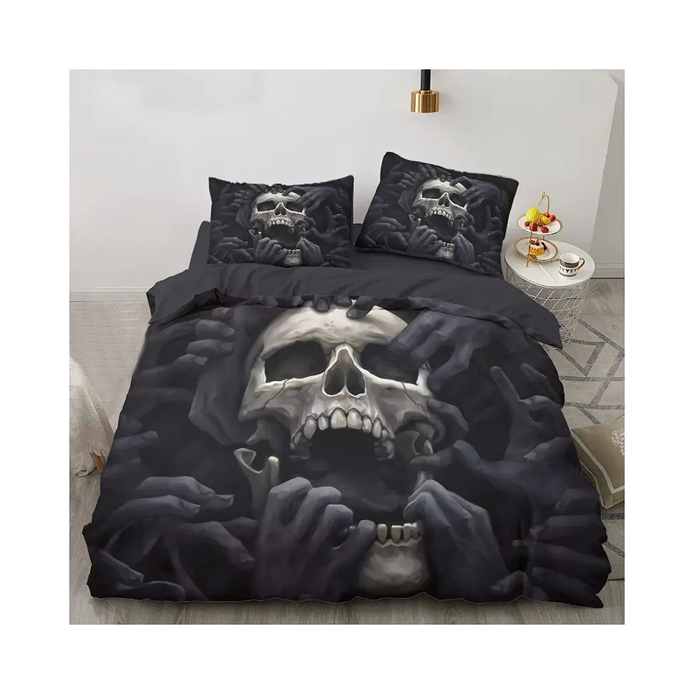 Nestfyhome Urban Loft Embroidered Duvet Cover Set – 3/4 Piece Bedding Set with Matching Pillowcases, Premium Industrial Style Bed Set for Bedroom & Homestay