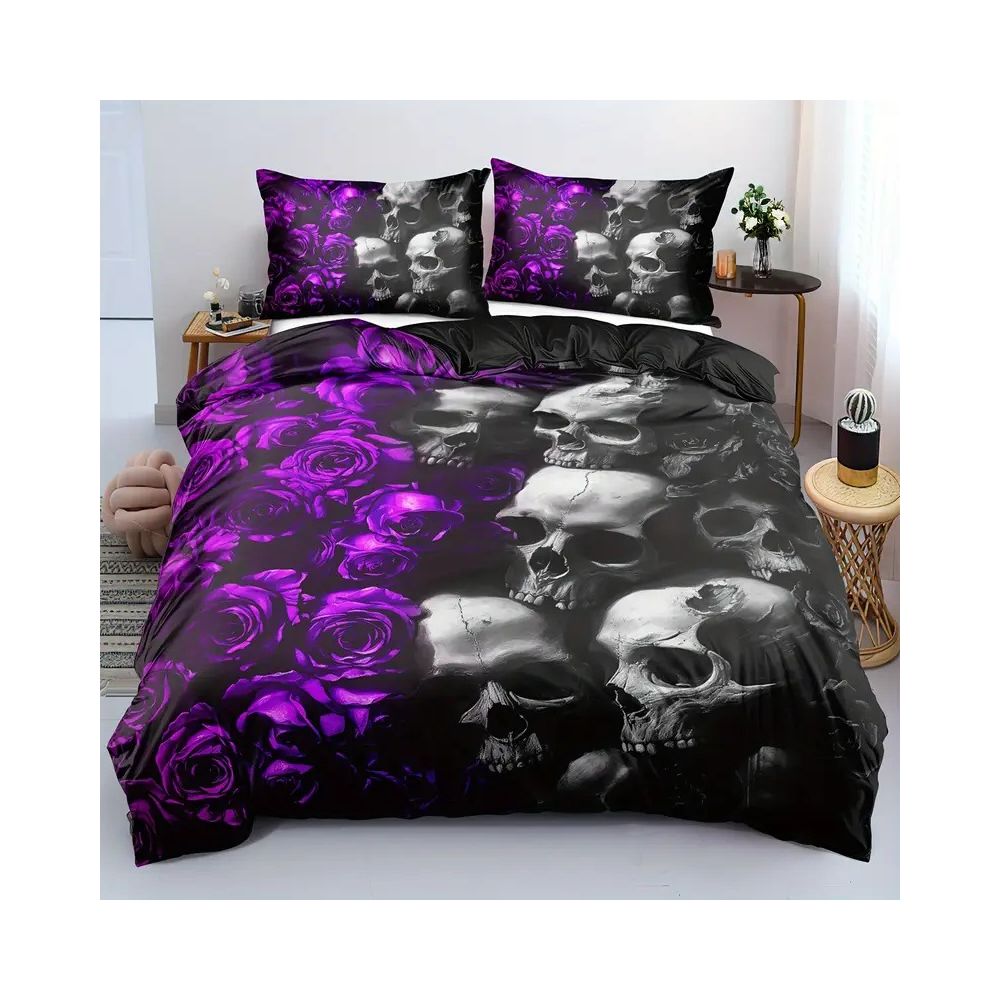 Nestfyhome Urban Loft Embroidered Duvet Cover Set – 3/4 Piece Bedding Set with Matching Pillowcases, Premium Industrial Style Bed Set for Bedroom & Homestay