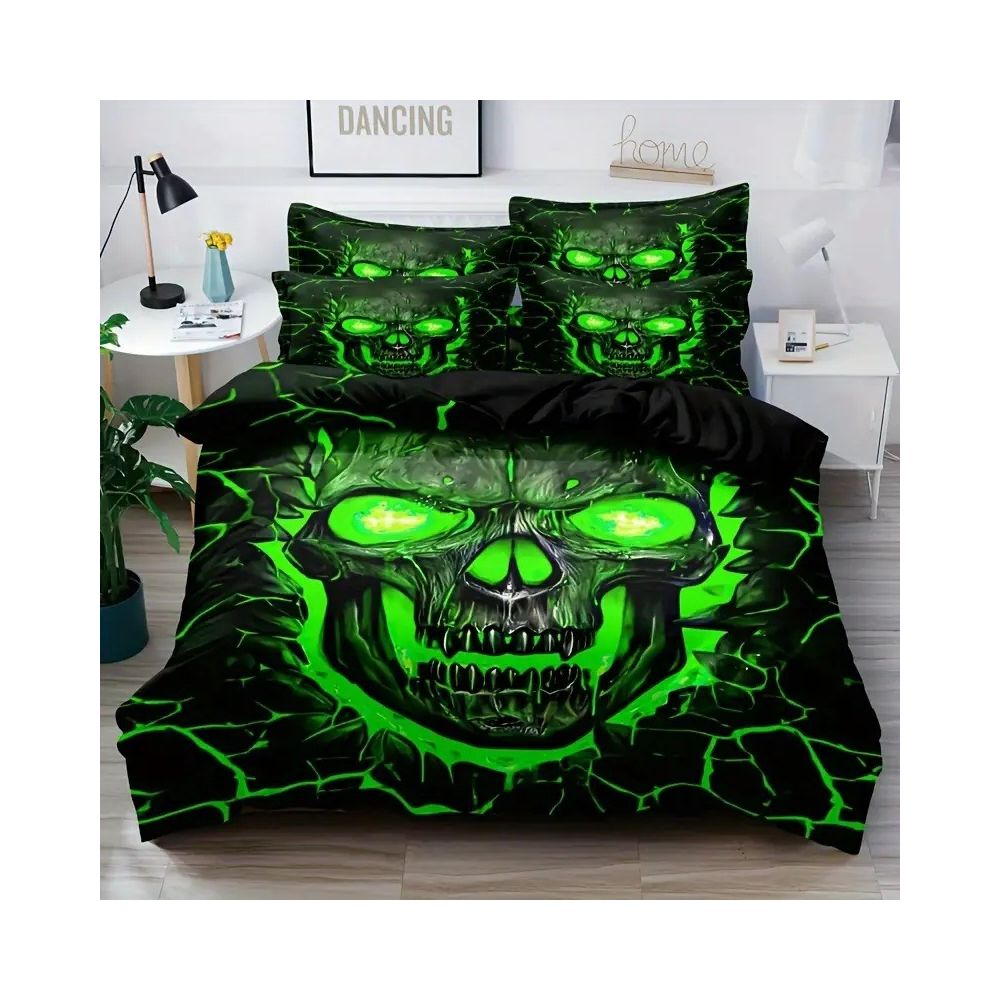 Nestfyhome Urban Loft Embroidered Duvet Cover Set – 3/4 Piece Bedding Set with Matching Pillowcases, Premium Industrial Style Bed Set for Bedroom & Homestay