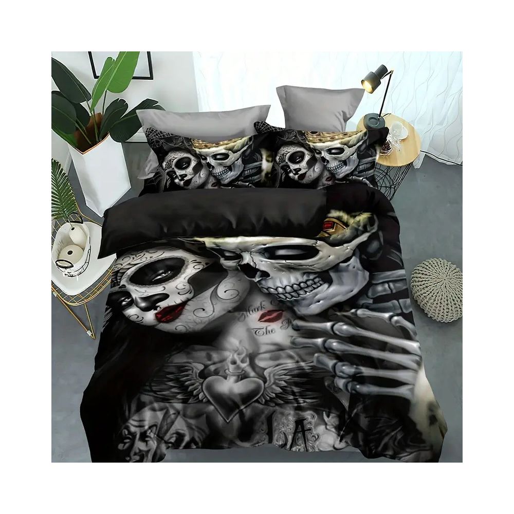 Nestfyhome Urban Loft Embroidered Duvet Cover Set – 3/4 Piece Bedding Set with Matching Pillowcases, Premium Industrial Style Bed Set for Bedroom & Homestay