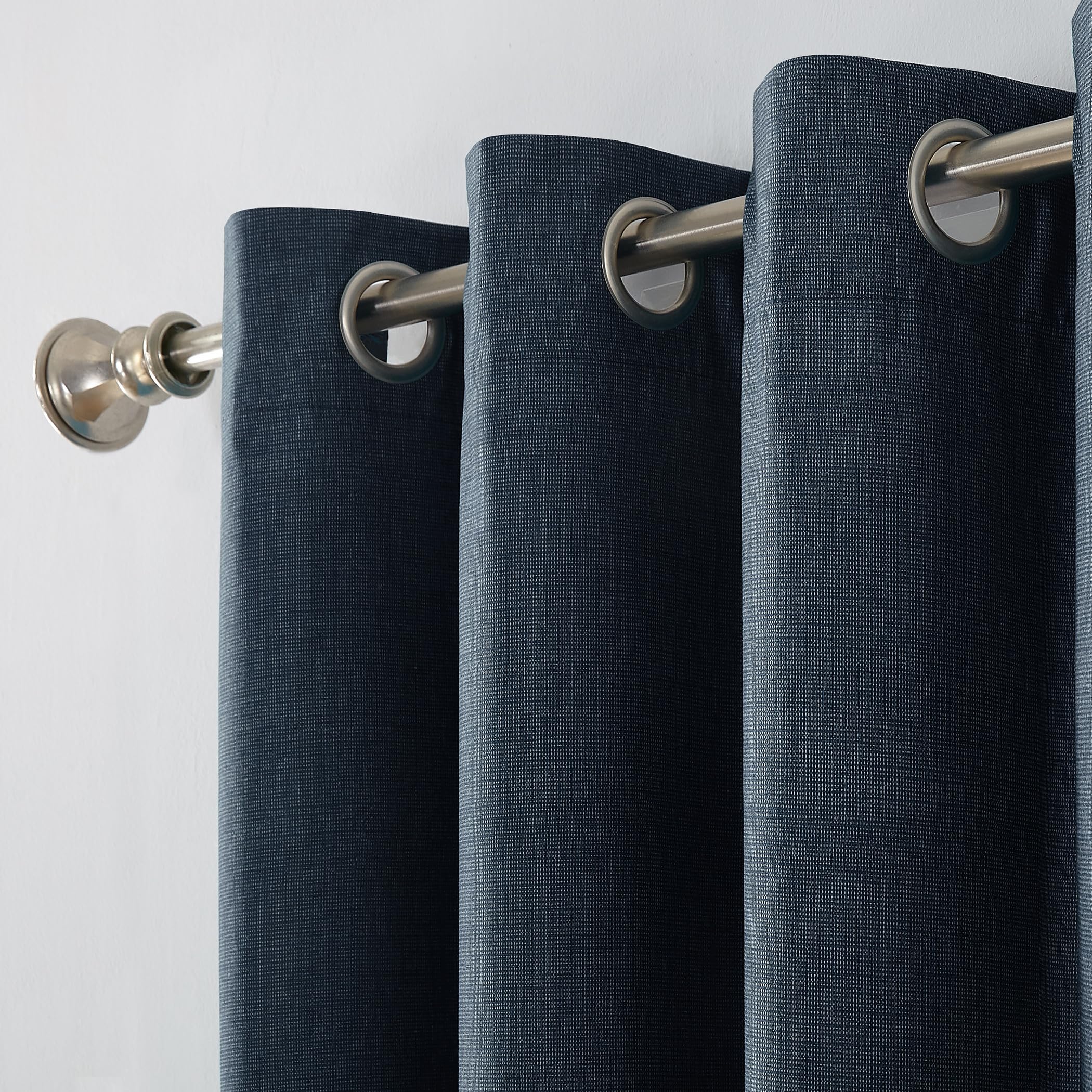 Sun Zero Columbia 2-Pack Thermal Energy Saving 100% Blackout Grommet Curtain Panel Pair, 50" x 84", Dove White