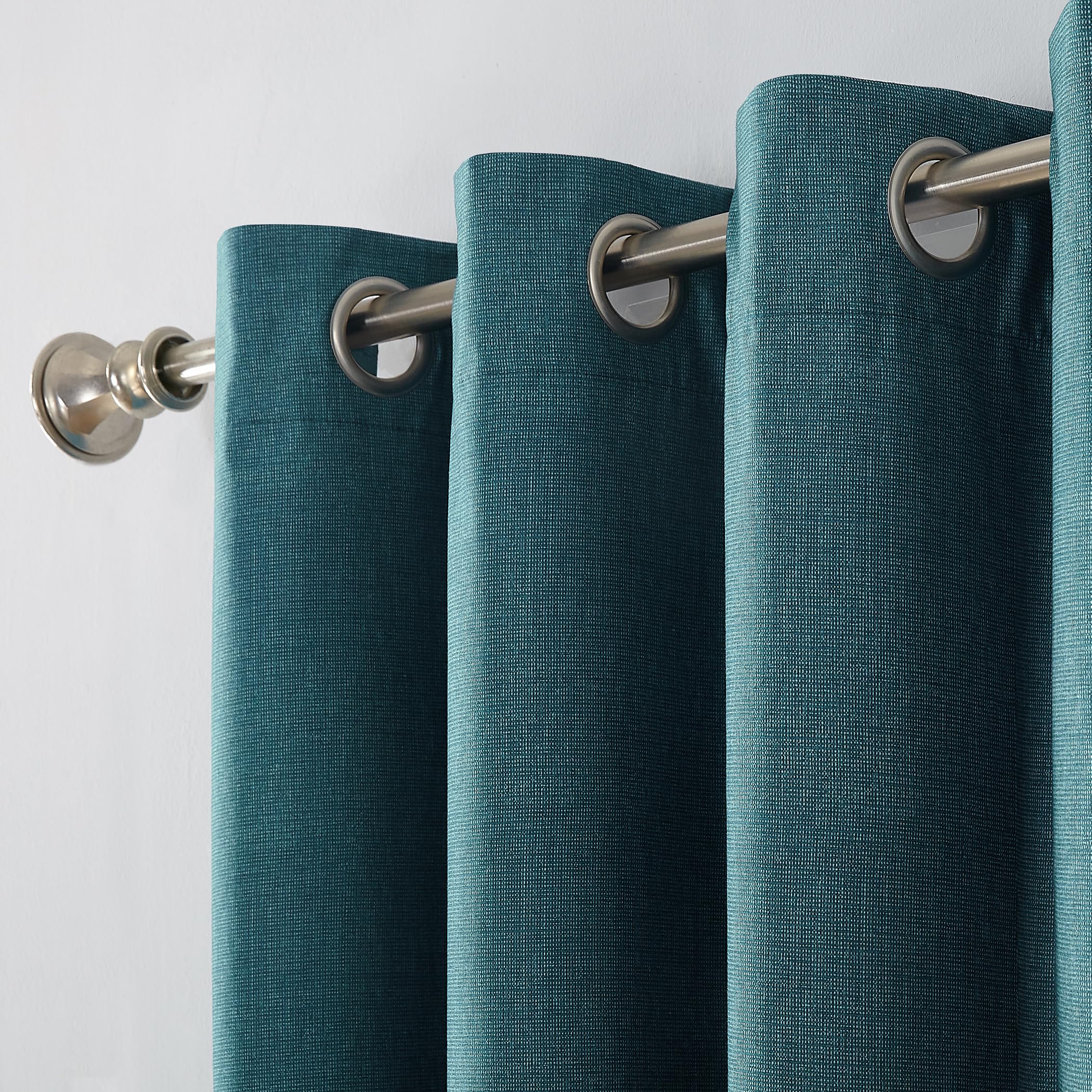 Sun Zero Columbia 2-Pack Thermal Energy Saving 100% Blackout Grommet Curtain Panel Pair, 50" x 84", Dove White