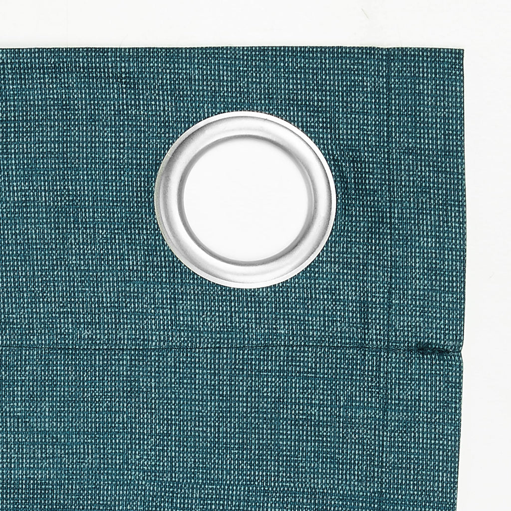 Sun Zero Columbia 2-Pack Thermal Energy Saving 100% Blackout Grommet Curtain Panel Pair, 50" x 84", Dove White