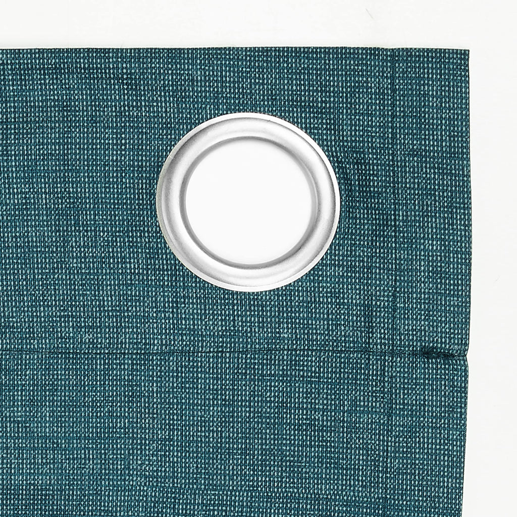 Sun Zero Columbia 2-Pack Thermal Energy Saving 100% Blackout Grommet Curtain Panel Pair, 50" x 84", Dove White